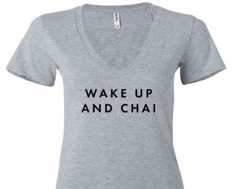 Wake Up and Chai V Neck