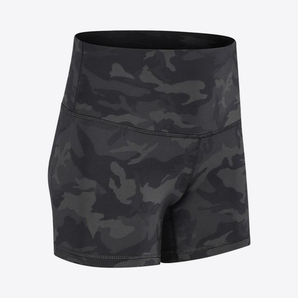 WORKOUT CAMO MID RISE SHORTS