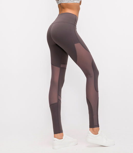 MESH MID RISE WORKOUT LEGGINGS