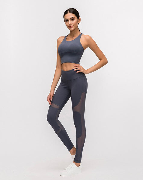 MESH MID RISE WORKOUT LEGGINGS