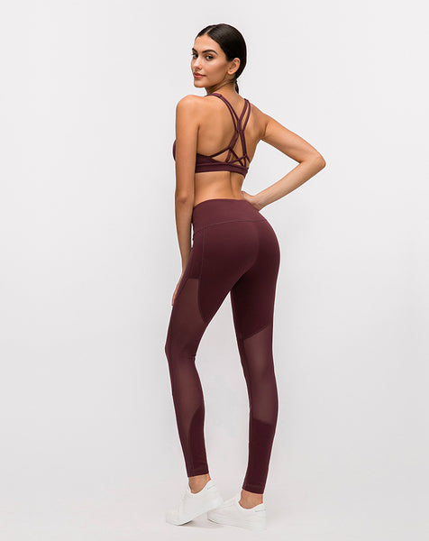 MESH MID RISE WORKOUT LEGGINGS