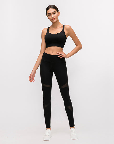 MESH MID RISE WORKOUT LEGGINGS